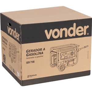 Gerador a gasolina 7.100 W, 110 V~/220 V~, GGV 7100, VONDER