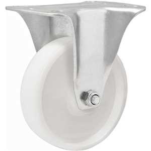 Rodízio fixo industrial leve 3", de nylon, branco, VONDER