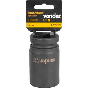 Soquete sextavado longo de impacto, 36 mm, encaixe de 1", VONDER