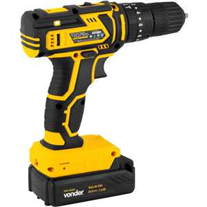 Parafusadeira/furadeira de impacto a bateria, 20 V, fonte de carregamento bivolt automática, PFV 020I VONDER
