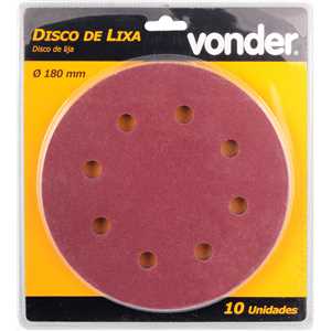 Disco de lixa com costado em pluma 180 mm, grão 180, para a lixadeira LPV 750, VONDER