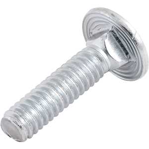 Parafuso francês zincado, 1/4" x 1", com porca, VONDER