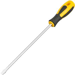 Chave de fenda 1/4" x 8", aço cromo vanádio, cabo emborrachado, VONDER PLUS