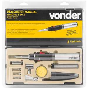 Maçarico portátil, 3 em 1, VONDER