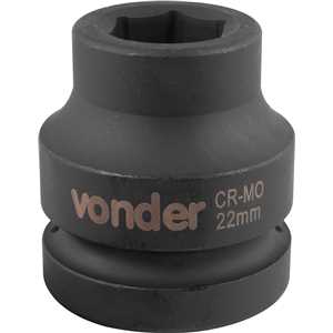 Soquete sextavado de impacto, encaixe de 1" x 22,0 mm, VONDER