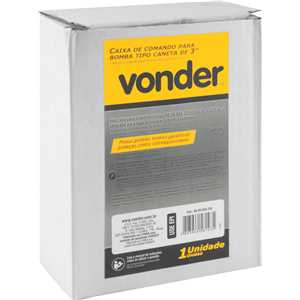 Caixa de comando para bomba tipo caneta de 3", 0,50 hp, 220 V~, VONDER