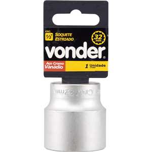 Soquete estriado com encaixe de 1/2", 32 mm, VONDER
