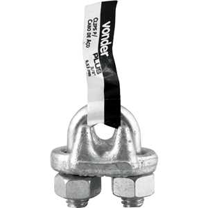 Clips para cabo de aço 3/8" - 9,53 mm, pesado, VONDER PLUS