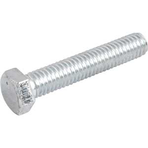 Parafuso sextavado zincado 3/8" x 2", UNC, rosca total, VONDER