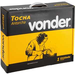 Tocha TIG 200 A TTV 206, com engate rápido de 13 mm, com gatilho, 3 metros, VONDER