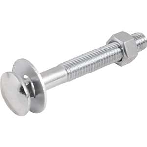 Parafuso francês zincado, 3/8" x 3", com porca e arruela, cartela com 2 conjuntos, VONDER