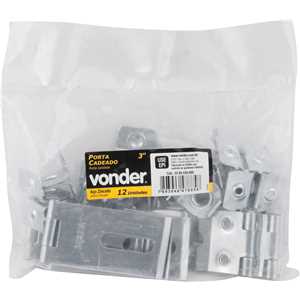 Porta cadeado zincado 3" - 76,2 mm, VONDER