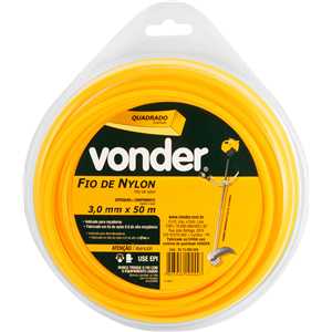 Fio de nylon, 3,0 mm x 50 m, quadrado, VONDER