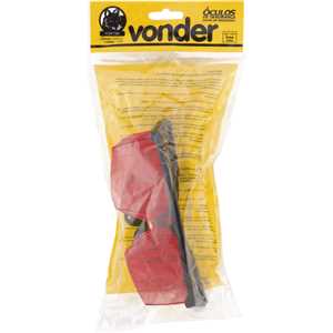 Óculos de segurança Foxter vermelho VONDER
