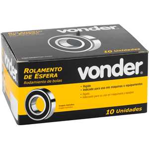 Rolamento rígido de esfera, 6003-2RS, VONDER