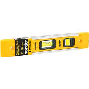 Nível plástico com base magnética 9", VONDER