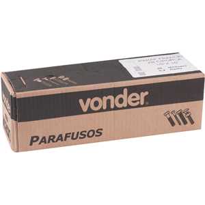 Parafuso francês zincado, 1/2" x 10", com porca, VONDER