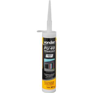 Selante de poliuretano híbrido, PU 40, preto, 387 g, VONDER