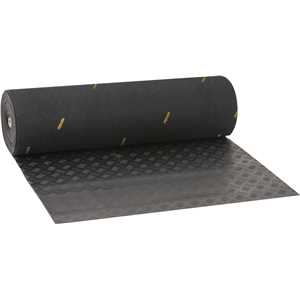 Piso de borracha antiderrapante, tipo riscado, 2,5 mm, preto, VONDER