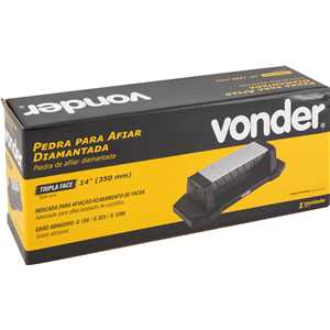 Pedra para afiar diamantada, base de 14", tripla face, G 150/325/1200, VONDER