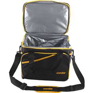 Bolsa térmica, 17 litros, preta e amarela, VONDER