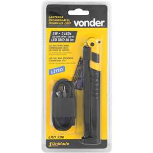 Lanterna recarregável dobrável LED, LRD 200, VONDER