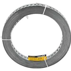 Fita de aço perfurada 19 mm x 0,40 mm x 30 m VONDER