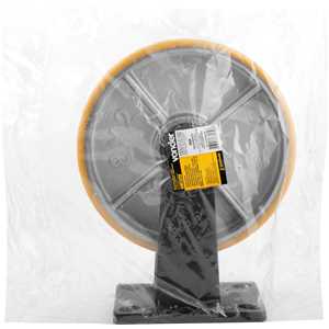 Rodízio fixo industrial 8", de poliuretano e ferro fundido, laranja, VONDER