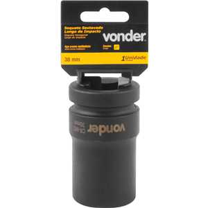 Soquete sextavado longo de impacto, 30 mm, encaixe de 1", VONDER
