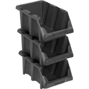 Gaveteiro plástico, nº 5, 12,0 cm x 15,0 cm x 26,0 cm,modelo prático, preto, VONDER