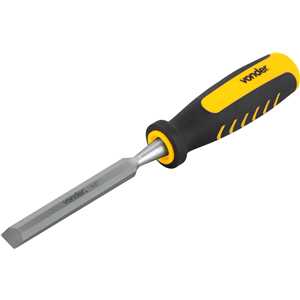 Formão chanfrado reto 1/2", com cabo em PVC, VONDER