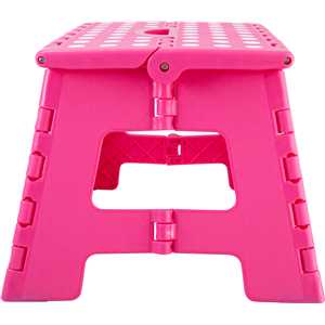 Banqueta plástica dobrável, rosa, altura 220 mm, VONDER