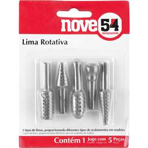 Jogo de limas rotativas, 5 peças, NOVE54
