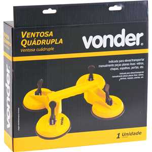 Ventosa quádrupla, 118 mm, plástica, VONDER