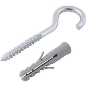 Gancho 4,2 mm x 70 mm, com bucha de nylon 8 mm, G-8, VONDER