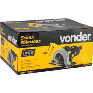 Serra mármore 180 mm, 1.800 W, 220 V~, com kit refrigeração, sem disco, SMV 1800S VONDER