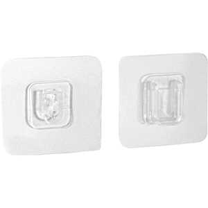Gancho plástico adesivo dupla face, transparente, VONDER