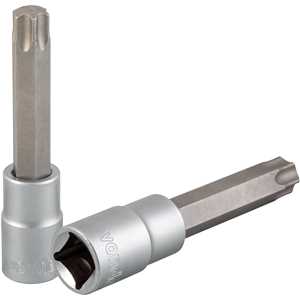 Soquete hexalobular macho longo, encaixe de 1/2", T60, VONDER