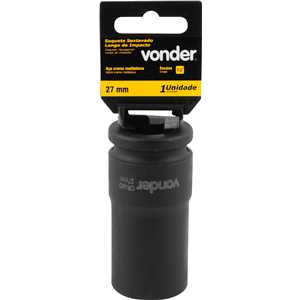 Soquete sextavado longo de impacto, 27 mm, encaixe de 3/4", VONDER