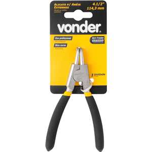 Alicate para anéis externos, bico curvo, 4.1/2" - 114,3 mm, VONDER