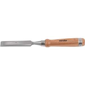 Formão chanfrado reto 7/8", com cabo em madeira, VONDER