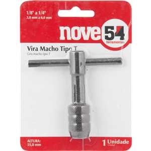 Vira Macho tipo T de 1/8" a 1/4", 55 mm, NOVE54