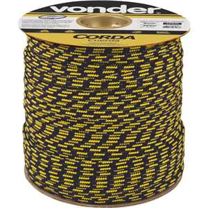 Corda multifilamento trançada 8,0 mm x 258 m, cores diversas, VONDER