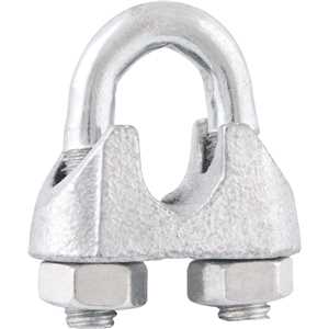 Clips para cabo de aço 1/8" - 3,18 mm, cartela com 2 peças, VONDER