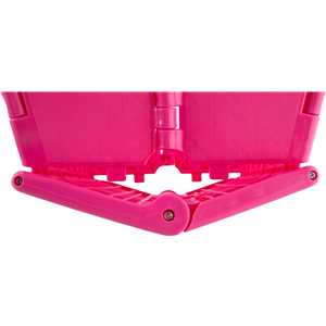 Banqueta plástica dobrável, rosa, altura 220 mm, VONDER