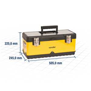 Caixa para ferramentas, metálica, 50,5 cm x 24,5 cm x 22,5 cm, CMV 0500, VONDER