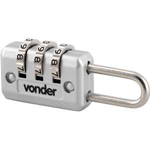 Cadeado com segredo, cinza, 20 mm, VONDER