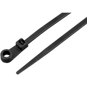 Abraçadeira de nylon para parafusos, preta, 200 mm x 3,6 mm, VONDER