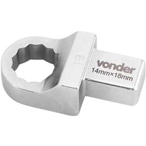 Ponta chave estrela de 19 mm, com encaixe 14 mm x 18 mm, para torquímetro de estalo intercambiável, VONDER