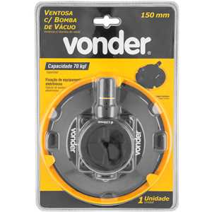 Ventosa 150 mm, com bomba de vácuo, VONDER